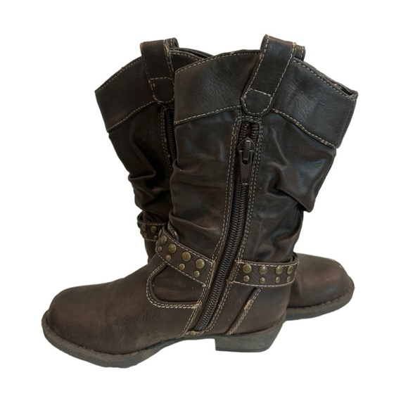 KENNETH Cole Reaction Dark Brown Boots size 8.5 Y - Picture 2 of 9